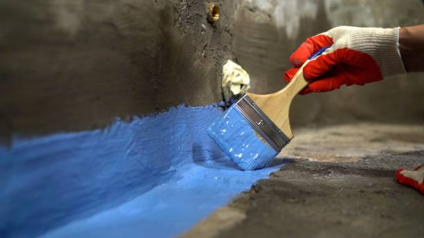 Commercial Waterproofing project at a Mountain Lakes, NJ business property by SJ Waterproofing Pros
